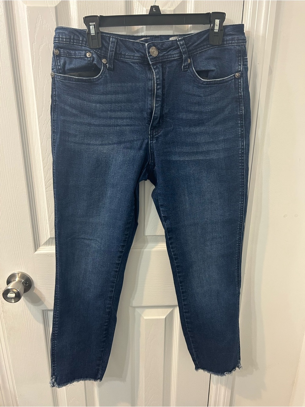 Seven7 Dark Blue Stretch Ankle Jeans